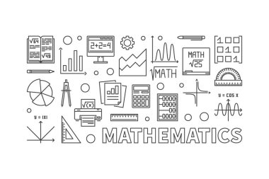 Vektör matematik kavramı modern çizim