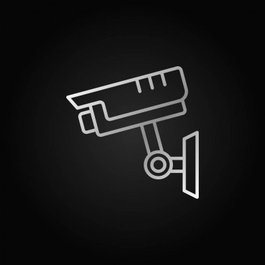 CCTV gümüş simgesi. Vektör güvenlik kamera simgesi