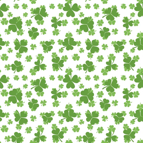 Shamrock Vektor Textur. Kleeblatt nahtlos — Stockvektor