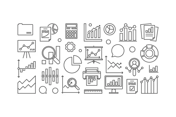 Illustrazione del concetto di statistica e analisi — Vettoriale Stock