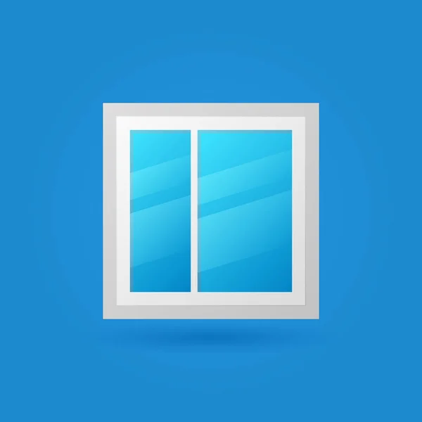 Icône vectorielle de fenêtre en plastique ou élément logo — Image vectorielle
