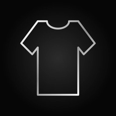 Simgesini veya logo vektör T-shirt gümüş line öğesi