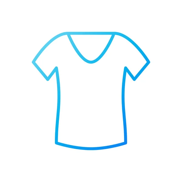 T-shirt per donna icona vettoriale blu o simbolo — Vettoriale Stock
