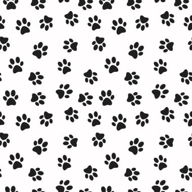 Köpek pençe baskı vektör seamless modeli