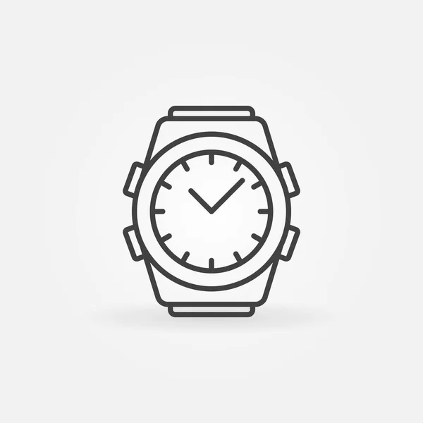 Ver icono contorno vector. Vector muñeca reloj línea símbolo — Vector de stock