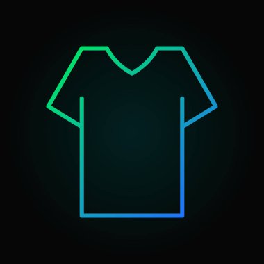 T-shirt renkli anahat simgesini - vektör gömlek işareti