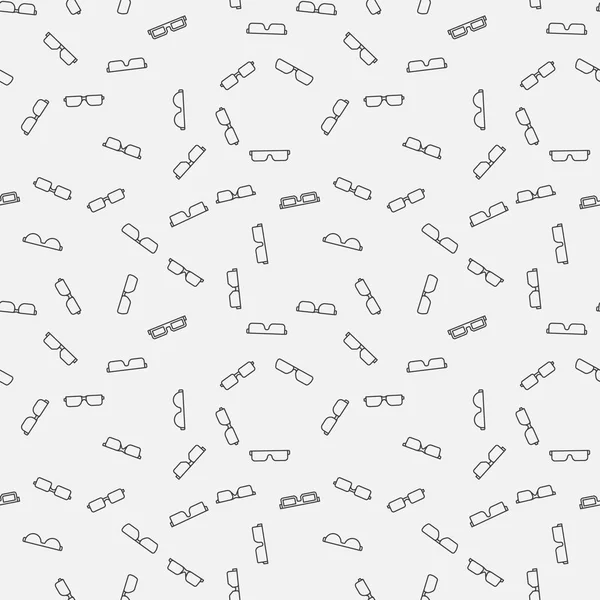 Vector outline glasses seamless pattern — Stock Vector