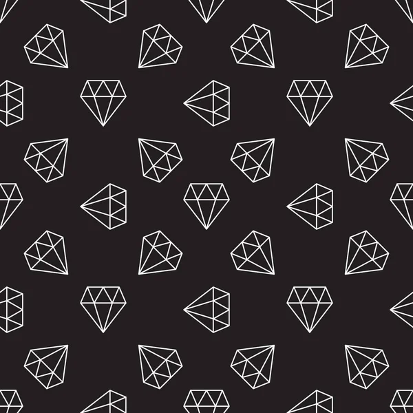 ダイヤモンドと暗いシームレス パターン。ベクトルの背景 — ストックベクタ