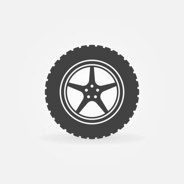 Araba tekerlek disk vektör kavramı simgesiyle