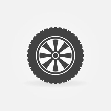 Vektör otomobil tekerlek simgesi veya logosu öğesi