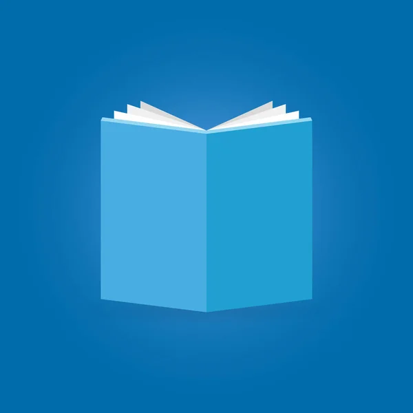 Иконка книги на голубом фоне — стоковый вектор