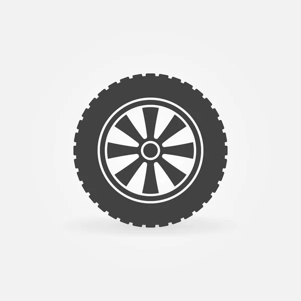 Icona della ruota dell'automobile vettoriale o elemento logo — Vettoriale Stock