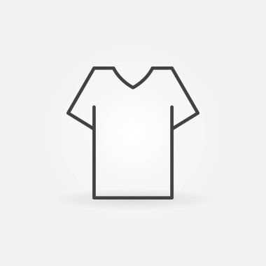 T-shirt satırı simgesi - gömlek anahat işareti vektör