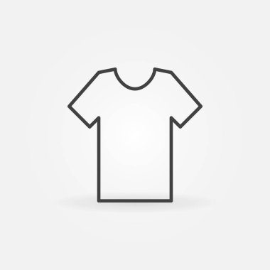 T-shirt vektör simgesi ince çizgi stili