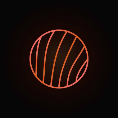 Dilim yuvarlak renkli somon satırı vektör simgesi veya işareti