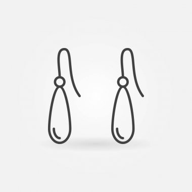 Küpe ince çizgi stili en az simge vektör