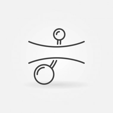 Göbek piercing satırı simgesi. Vektör göbek piercing sembolü