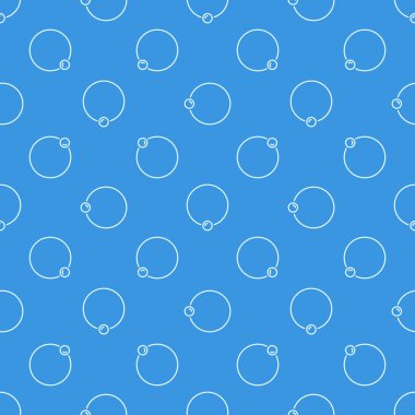 Esir yüzük doğrusal kutsal kişilerin resmi ile yapılan mavi vektör seamless modeli