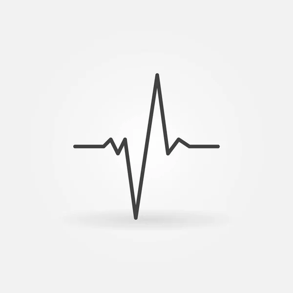 Pulse vector concept minimal icon in thin line style — Stock Vector