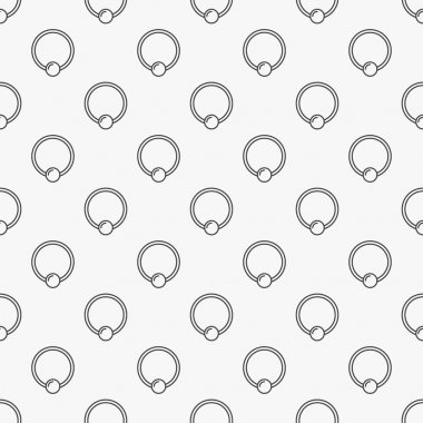 Esir yüzük seamless modeli. Vektör arka plan piercing