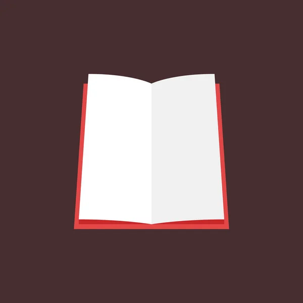 Κόκκινο ανοιχτό βιβλίο διάνυσμα επίπεδη εικόνα ή σύμβολο — Διανυσματικό Αρχείο