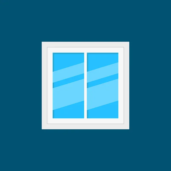 Kunststoff-Fenster flache Vektor-Symbol oder Design-Element — Stockvektor