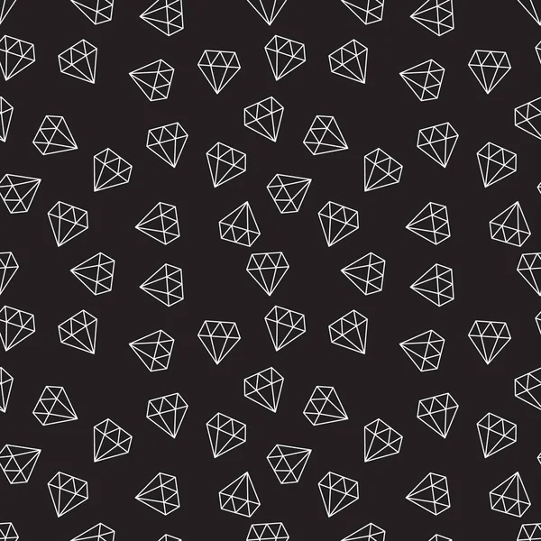 Diamantes oscuro patrón vectorial sin costura aleatoria o textura — Vector de stock