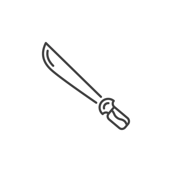 Old Saber vector concept simple icon in outline style — 스톡 벡터