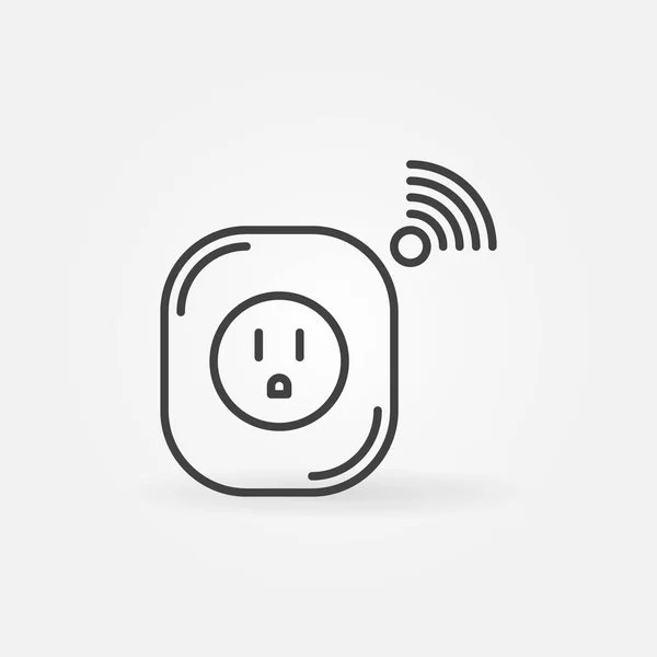 USA Smart Socket vector concept icon in outline style — 스톡 벡터