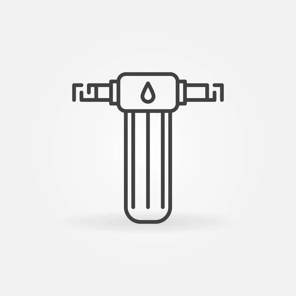 Main Water Filter vector concept icon in outline style — Stock vektor