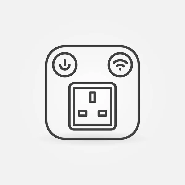 Uk Smart Socket vector schets concept icoon of logo — Stockvector