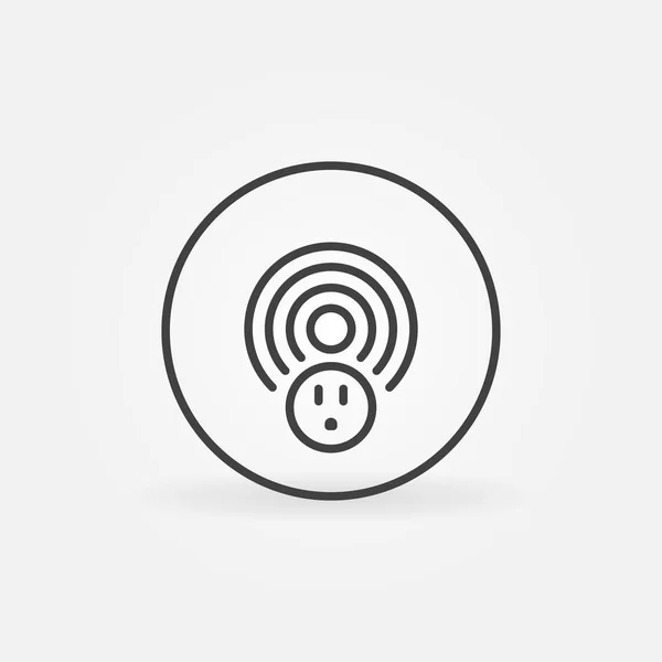 US Smart Socket vector round concept icon in outline style — ストックベクタ