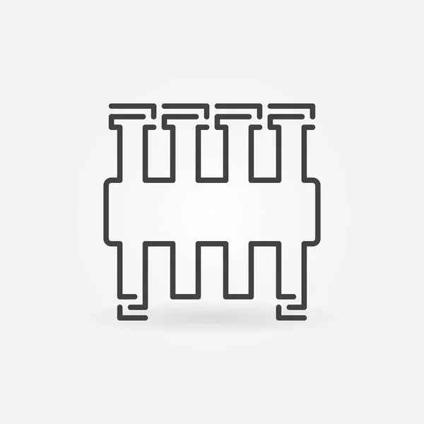 Dual Distribution Manifold vector concept lineair pictogram — Stockvector