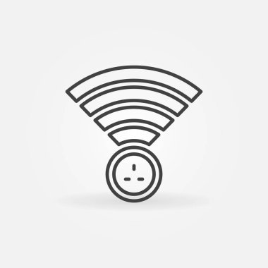Uk Smart Soket vektör ana hatları simgesi veya logosu
