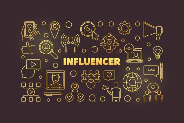 Etkileyici vektör konsepti altın yatay afiş