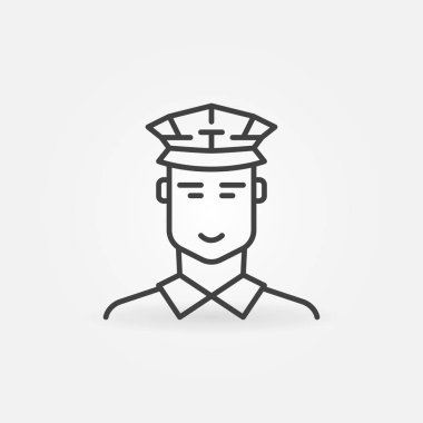 Taksi Şoförü konsepti ana hatları simgesi