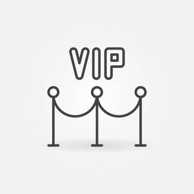 Bariyeri Durdur veya Vip Zone vektör konsepti ana hatları simgesi