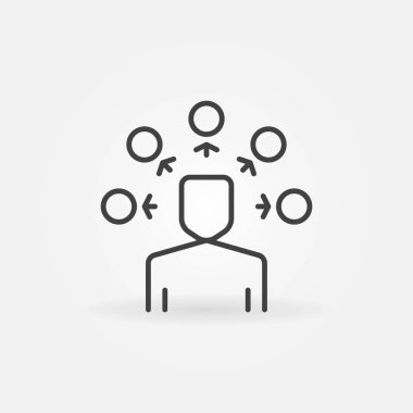 Anahtar Fikir Lideri veya Kol vektör özet kavramı simgesi