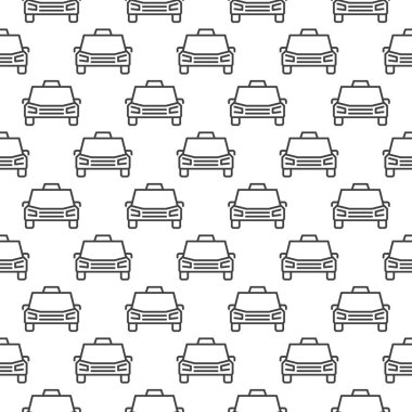 Taxi Service minimal pattern - vector Car seamless background