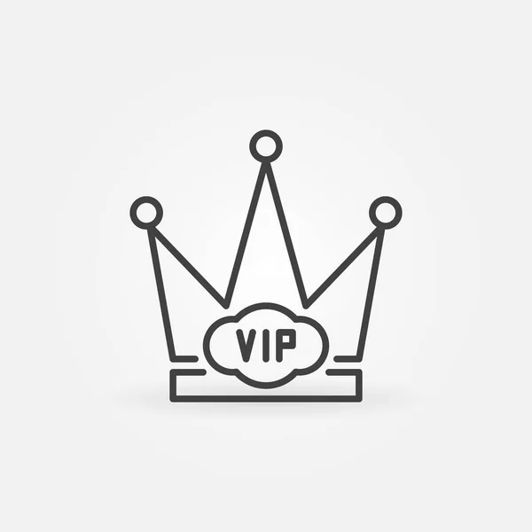 Corona VIP vector icono mínimo en estilo de línea delgada — Vector de stock