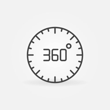 360 degree circle vector linear concept icon