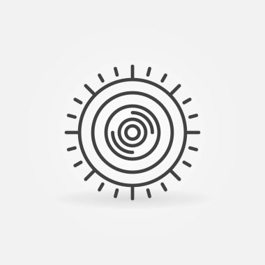 360 derecelik doğrusal vektör konsepti asgari simge