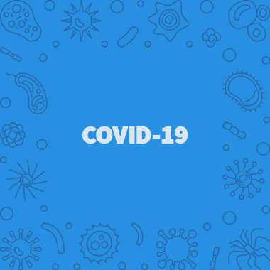 COVID-19 vektörü Coronavirus konsept özet çerçevesi