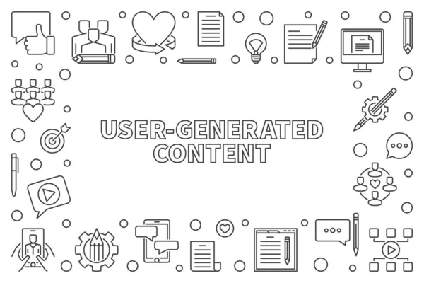 User-generated Content frame Vector UGC illustration — стоковий вектор