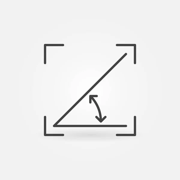Vektor 45 grader vinkel kontur begrepp ikon — Stock vektor