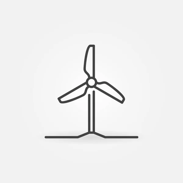 Esquema de turbina eólica concepto de vector icono mínimo — Archivo Imágenes Vectoriales