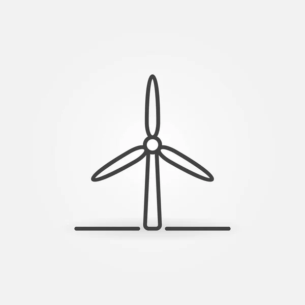 Icono lineal de turbina de viento. Símbolo de contorno de energía eólica vectorial — Archivo Imágenes Vectoriales