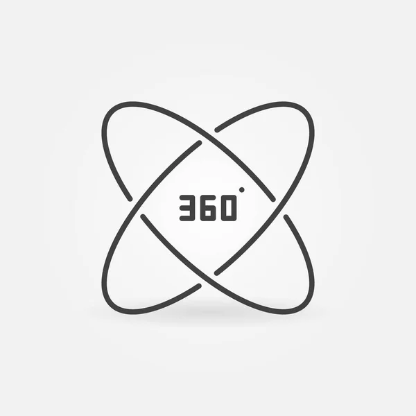 360 graders vektor skiss koncept ikon — Stock vektor