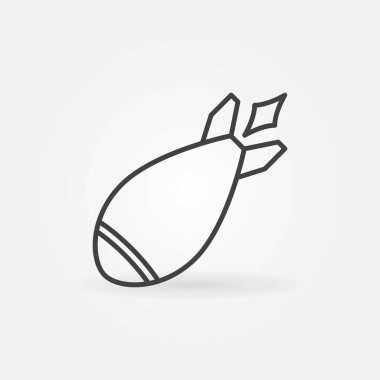 Nükleer taslak simgesi - vektör nükleer silah ana hatları sembolü