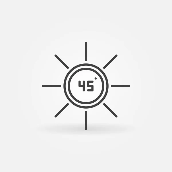Icona di concetto vettoriale del profilo di 45 gradi o elemento di design — Vettoriale Stock